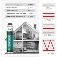 Клей полиуретановый профессиональный всесезонный для строительных блоков KUDO PROFF 28+ KUPP10UABL