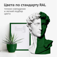 Аэрозольная краска в баллончике KUDO быстросохнущая акриловая универсальная полуматовая SATIN RAL 6002 зелёная листва KU-0A6002