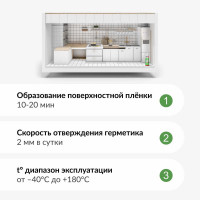 Санитарный силиконовый герметик KUDO белый, тюбик 85 мл KSТ-121