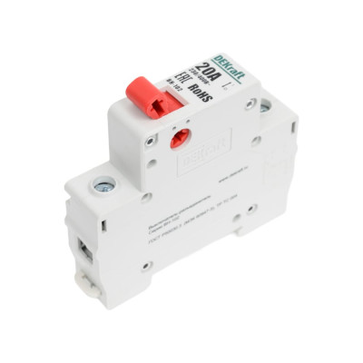 Выключатель нагрузки DEKraft ВН-102, 1 Р, 20 А, 400 В 17001DEK