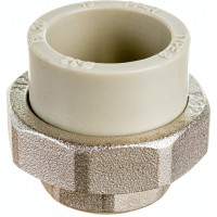 Муфта комбинированная RTP разъемная, американка, внутренняя резьба, D32х1 мм, серая 15518