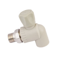 Кран шаровой для радиатора RTP D20х1/2 мм., угловой, серая 27828