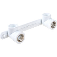 Угольник RTP PN25 комбинированный, с креплением, двойной под смеситель, внутренняя резьба, D25х1/2 мм 10702