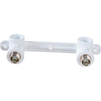 Угольник RTP PN25 комбинированный, с креплением, двойной под смеситель, наружная резьба, D25х1/2 мм 10704