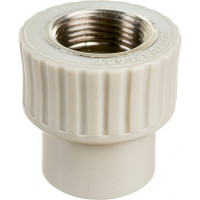 Муфта RTP PN25 комбинированная, внутренняя резьба, D25х3/4 мм, серая 10936