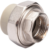 Муфта комбинированная RTP разъемная, американка, внутренняя резьба, D25х3/4 мм, серая 15517