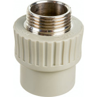 Муфта RTP PN25 комбинированная, наружная резьба, D32х1 мм, серая 10946