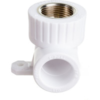 Угольник с креплением RTP PN25 комбинированный, внутренняя резьба D25х3/4 мм 15107