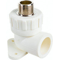 Угольник с креплением RTP PN25 комбинированный, наружная резьба D25х1/2 мм 15109