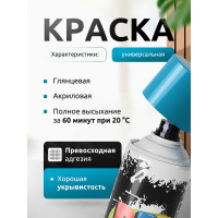 Акриловая универсальная эмаль REF голубой 520 мл 0019