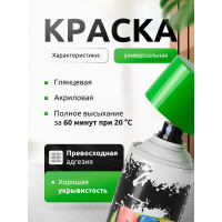 Акриловая универсальная эмаль REF светло-зеленый 520 мл 0101