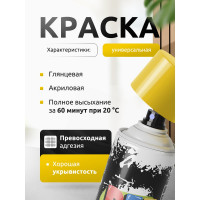 Акриловая универсальная эмаль REF лимонно-желтый 520 мл 0041