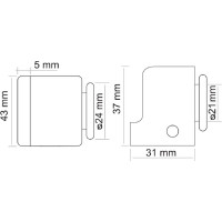 Дверной ограничитель MORELLI MDS-2 PC магнитный, цвет - хром 9011019