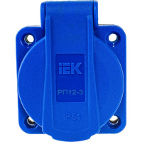 Панельная розетка IEK MAGNUM SCHUKO РП12-3, IP54, синий PSN71-016-3-2-54-K07