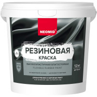 Резиновая краска NEOMID Черный 1,3 кг Н-КраскаРез-1,3-Черн