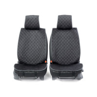 Накидки на передние сиденья CarPerformance, 2 шт. материал алькантара CUS-1012 BK/BK
