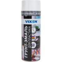 Грунт-эмаль Vixen для пластика, белый матовый RAL 9003, аэрозоль 520 мл VX50103