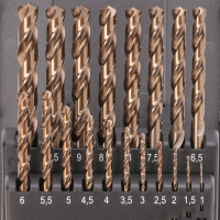 Набор сверл по металлу (19 шт; 1-10 мм; HSSE-Co5) Ruko 215214RO