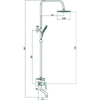 Душевая стойка Fmark FM2401 хром 23306