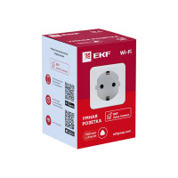 Умная розетка EKF Wi-Fi Connect белая RCS-1-WF