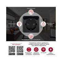 Умная розетка EKF Сonnect PRO Wi-Fi черная RCS-2-WF