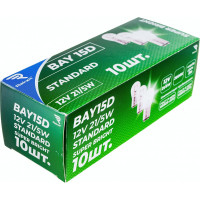Лампа накаливания Rekzit P21W, 12V21/5W, BAY15D, Standard, круглый контакт 90402