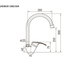 Смеситель UKINOX Хром UM2304 CR