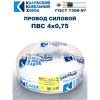 Провод ККЗ ПВС 4x0,75 мм² 200 м белый 01-8204-1 KKZ40-00006955