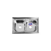 Мойка mixline 50х80х18 см, 0.6, 2 чаши, выпуск 3 1/2, с сифоном 530528