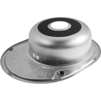 Мойка mixline овальная, 45х57х16 см, 0.6, правый выпуск 3 1/2, с сифоном 528191