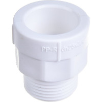 Комбинированная муфта Blue Ocean полипропиленовая с пластиковой резьбой НР - 25х3/4 PPRF/PPR-A/MT(W)-25х3/4"