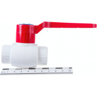 Шаровой кран Blue Ocean (шар - латунь) полипропиленовый для ГВС рычаг - 20 PPRF/BV/PPR/HW-1(W)-20