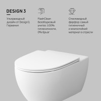 Подвесной унитаз AM.PM Awe, FlashClean, C111700WH