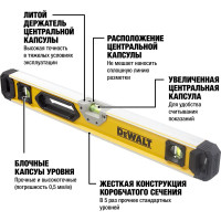 Уровень DEWALT 60см DWHT0-43224