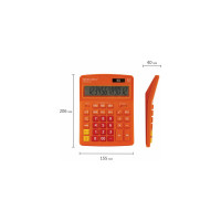 Настольный калькулятор BRAUBERG EXTRA-12-RG 206x155 мм, 12 разрядов, двойное питание, оранжевый 250485