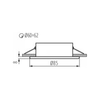 Точечный влагозащищенный светильник KANLUX для ванной MARIN CT-S80-B/ 32501