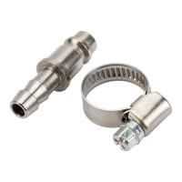 Штуцер быстроразъемный с фиксирующим хомутом под шланг (D=8 мм; 10 атм.) Andycar QR-Р08