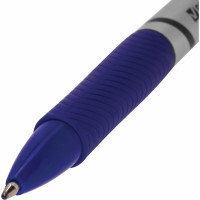 Ручка BRAUBERG шариковая автомат. с грипом Leader СИНЯЯ корпус с печатью 0,7 мм, линия 0,35 мм 141540