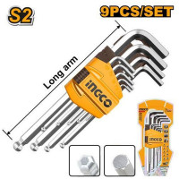 Набор шестигранников с шаром INGCO Long 1,5-10 мм. INDUSTRIAL HHK12091