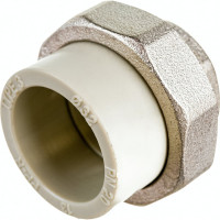 Муфта комбинированная RTP разъемная, американка, внутренняя резьба, D32х1 мм, серая 15518