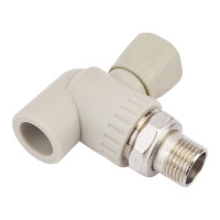 Кран шаровой для радиатора RTP D20х1/2 мм., угловой, серая 27828