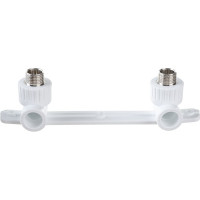 Угольник RTP PN25 комбинированный, с креплением, двойной под смеситель, наружная резьба, D20х1/2 мм 10703