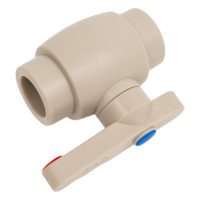 Шаровой кран RTP полнопроходной, D25 мм, серый 27910