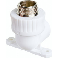 Угольник с креплением RTP PN25 комбинированный, наружная резьба D25х3/4 мм 15108