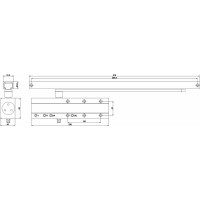 Дверной доводчик DOORLOCK DL300S BC size 3-5 со скользящей тягой, черный 75558