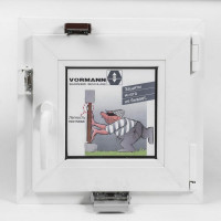 Замок для окон VORMANN 16х27/92х3 мм, оцинкованный, белый + монтажный набор 00204 016 W