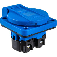 Панельная розетка IEK MAGNUM SCHUKO РП11-3, IP44, синий PSN71-016-3-2-44-K07