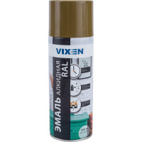 Алкидная эмаль Vixen хаки RAL 7008, аэрозоль 520 мл VX17008