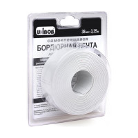 Самоклеящаяся бордюрная лента UNIBOB 38 мм х 3,35 м белая 211788