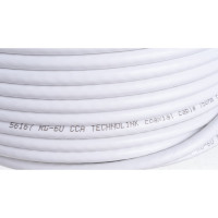 Коаксиальный кабель DORI RG-6 U белый CCA 50м, шт 1126-1